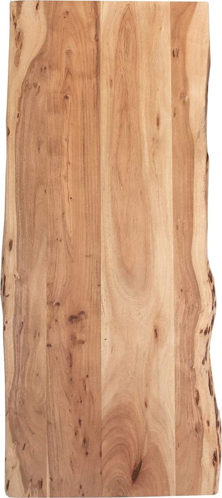 Tischplatte 140x60 cm Toni, Holzplatte Akazienholz massiv + naturfarben + lackiert, Baumkanten-Platte für Heimwerker, Arbeitsplatten, Tische & Fen...