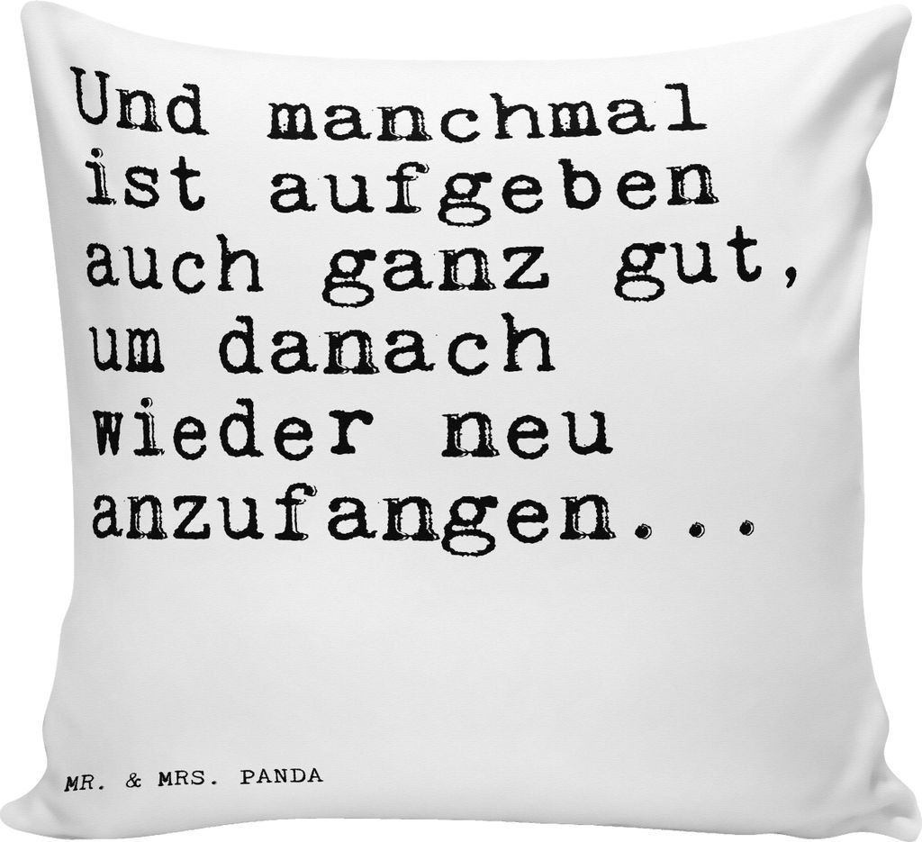 Mr. & Mrs. Panda Kuschel Kissen Und manchmal ist Produktbild 