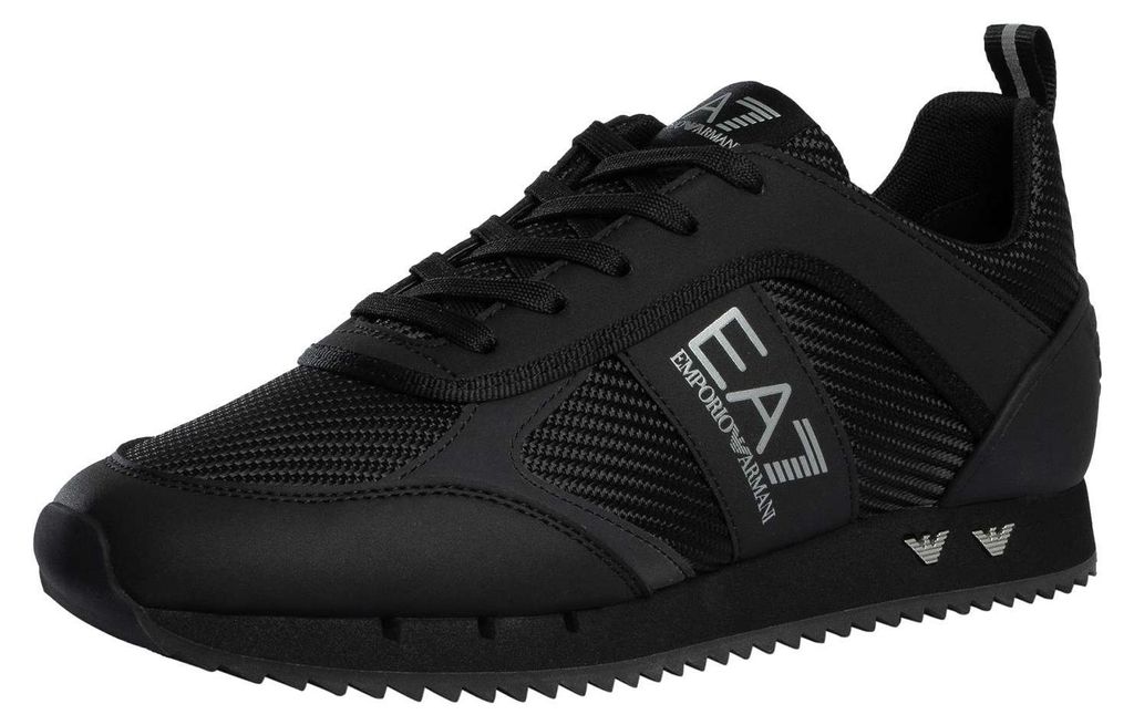 EA7 Sneakers aus Carbon-Mesh mit Logo, Schwarz 44 EU Produktbild 