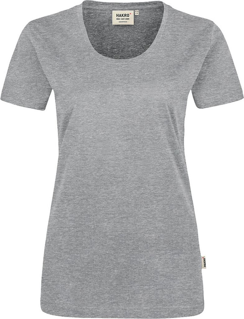 HAKRO Damen T-Shirt Classic 127, grau meliert, XL
