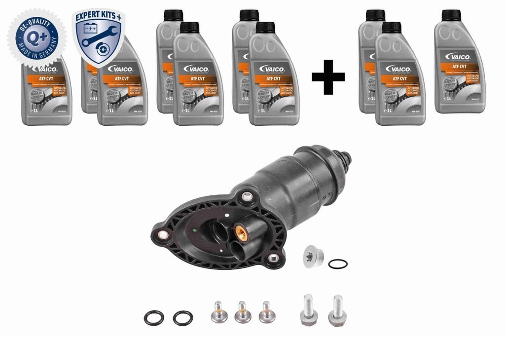 VAICO Ölwechselkit für Automatikgetriebe Satz CVT (stufenlos) 10L für AUDI A4 Avant (8K5, B8) 0AW
