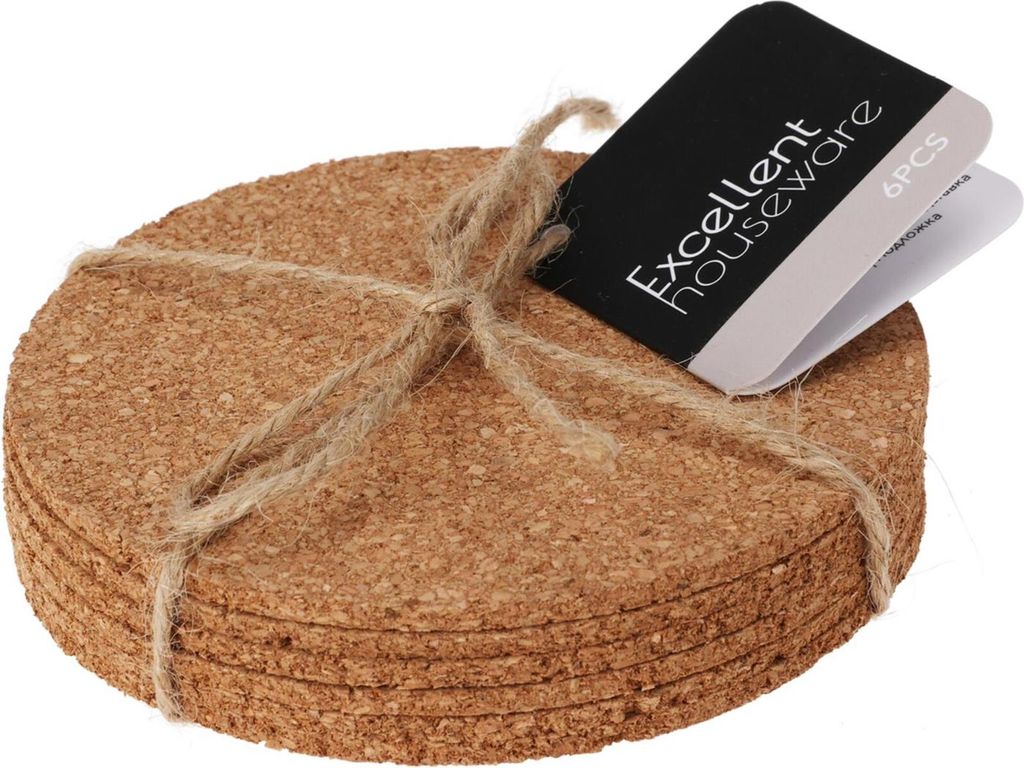 rondelle d10cm 6pcs liège rond_EXTPLASTIMEX Image du produit 