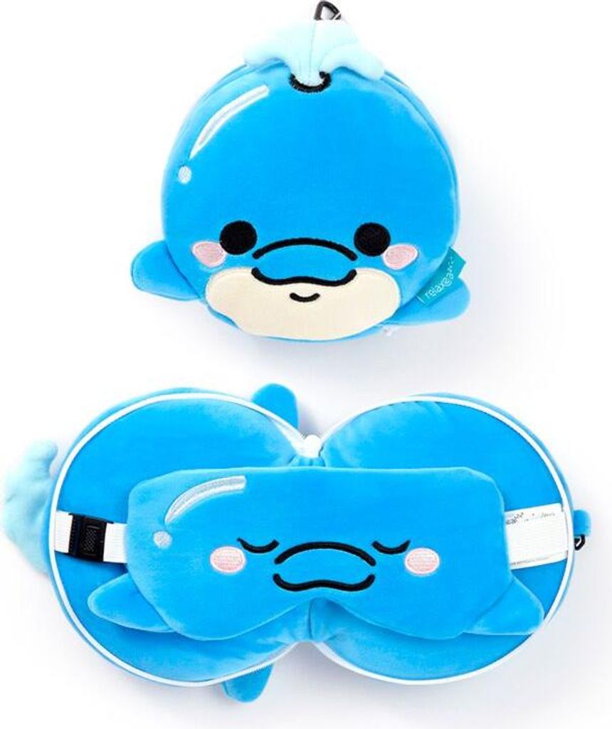 Relaxeazzz Plüsch Adoramals Blu der Delfin Reisekissen & Sch