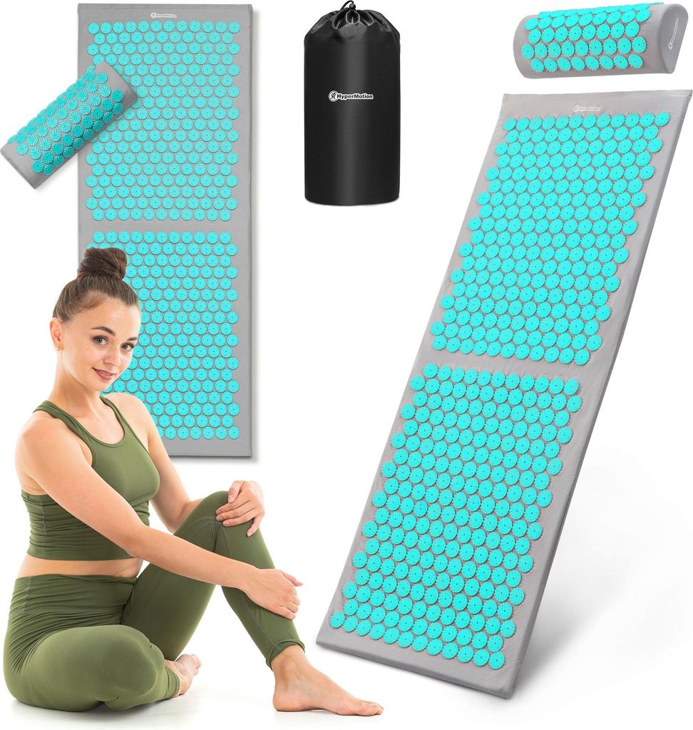 Akupressurmatte XL 130 cm mit Kissen & Tasche – HyperMotion Produktbild 