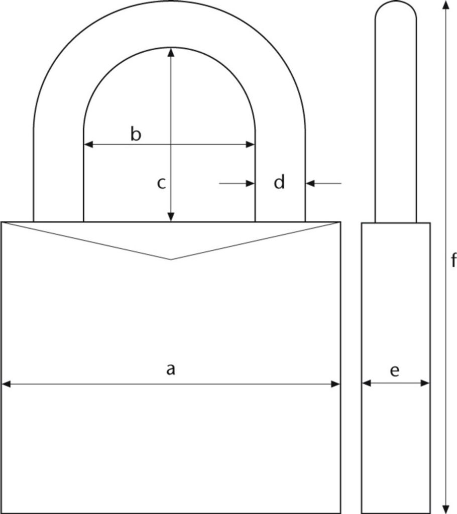 Zylindervorhangschloss 37/55 B/SB Schlosskörper-B.62,5mm VA Produktbild 5