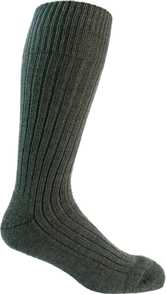 Nordpol Socke Plüschsocken 70%Wolle grün Gr. 42-44