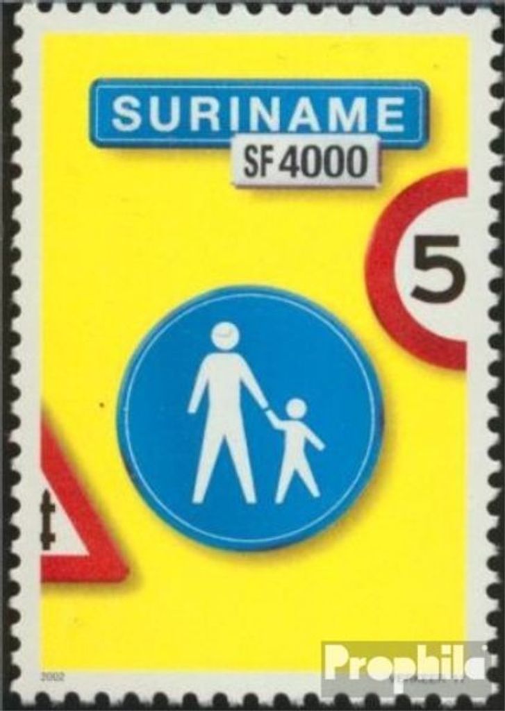 Briefmarken Suriname 2002 Mi 1833 (kompl.Ausg.) postfrisch Verkehrszeichen