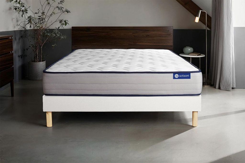 Actiflex form matratze 160x190cm + Bettgestell mit lattenrost , Härtegrad 4 , Taschenfederkern und Memory-Schaum , Höhe : 22 cm