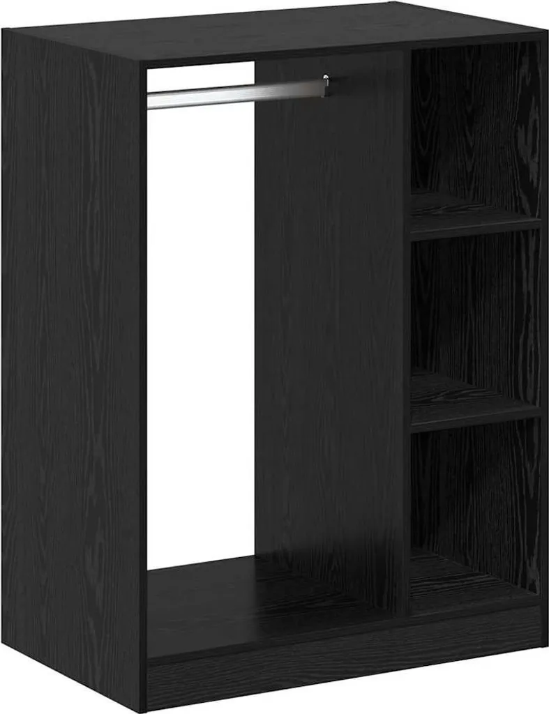 Guardaroba Rovere Nero 102cm - Armadio Moderno 77x48x102 cm
