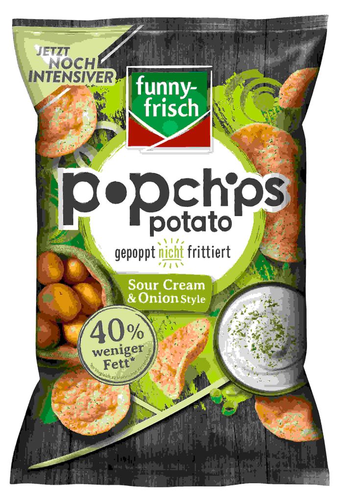 funny-frisch Popchips Sour Cream & Onion Style 80g Produktbild 