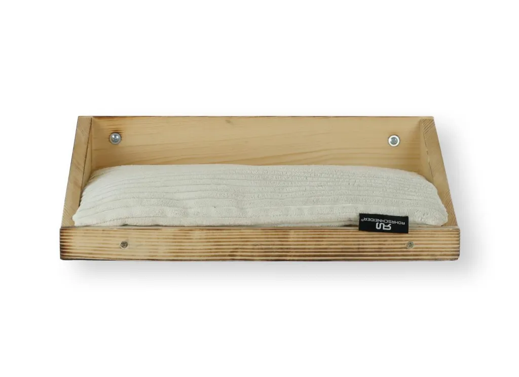 Niche murale flammée RS 01127 et son coussin douillet velours beige