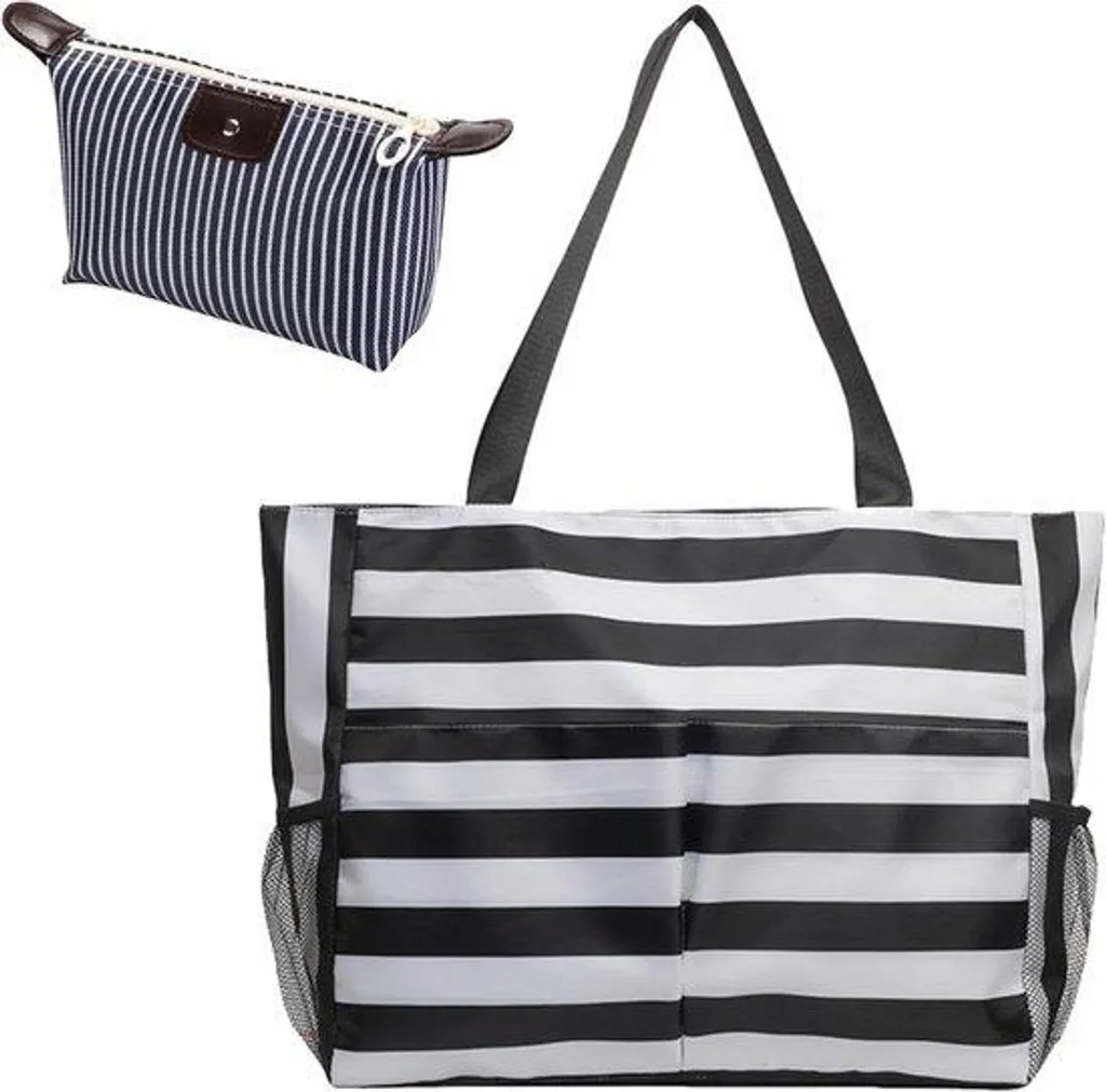 Grand sac fourre-tout étanche 20 litres noir pour la plage et piscine