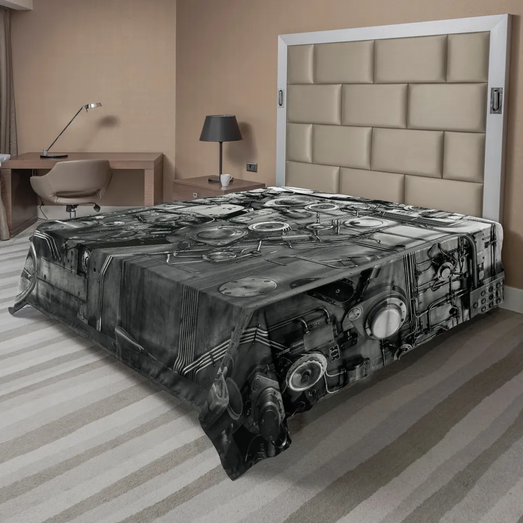 Drap supérieur confortable et doux imprimé noir et blanc 266x260