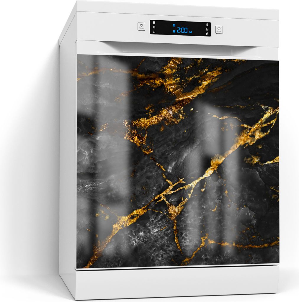 DEQORI Magnetmatte Spülmaschine Standard 60x60 cm 'Veredelter Naturstein' Magnetfolie