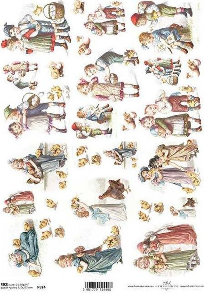 ITD Reispapier Decoupage Bastelpapier Softpapier Serviettentechnik, Kinder R824