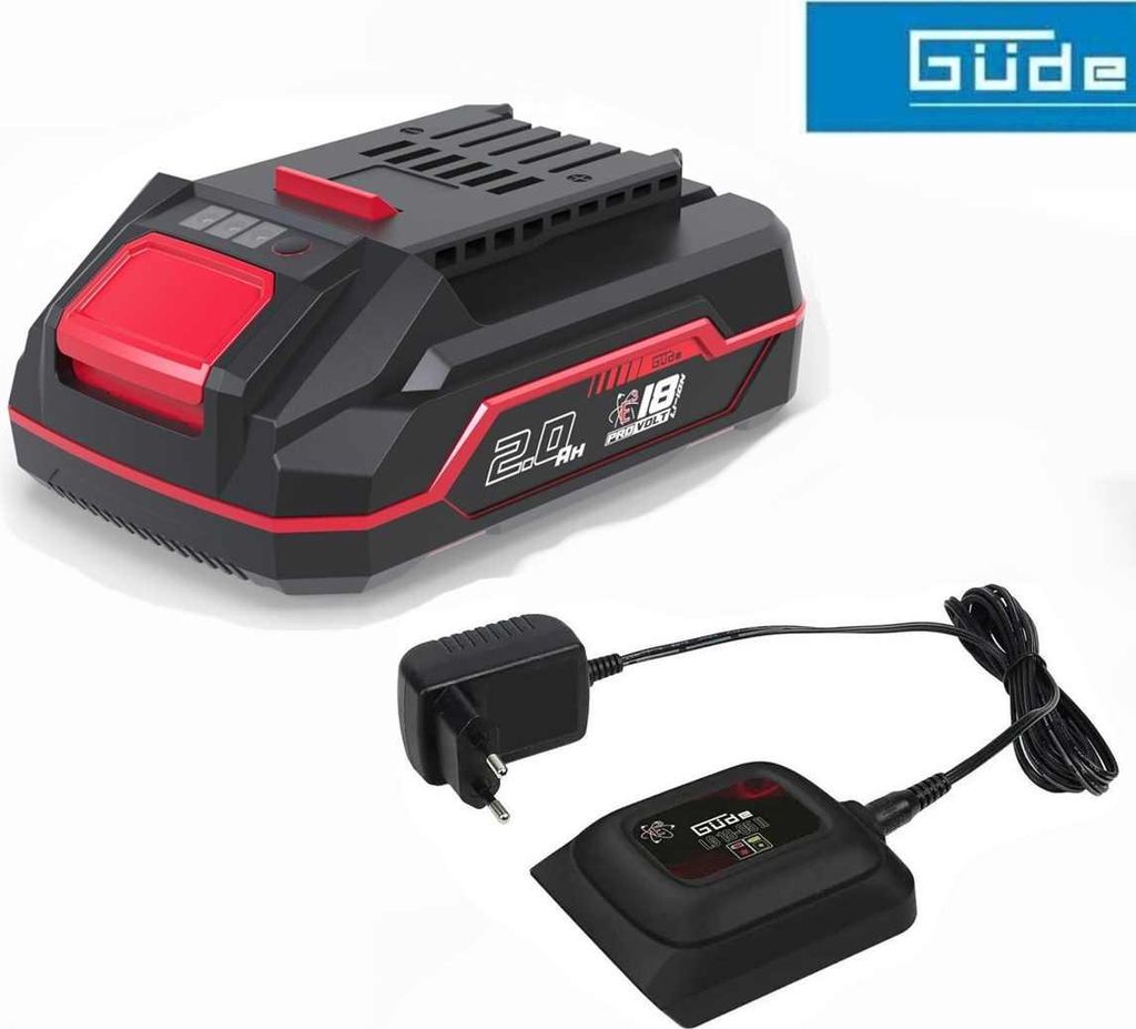 GÜDE Starterset Ladegerät 18-05 + 18V E³ Akku 2.0 Ah APPV Produktbild 