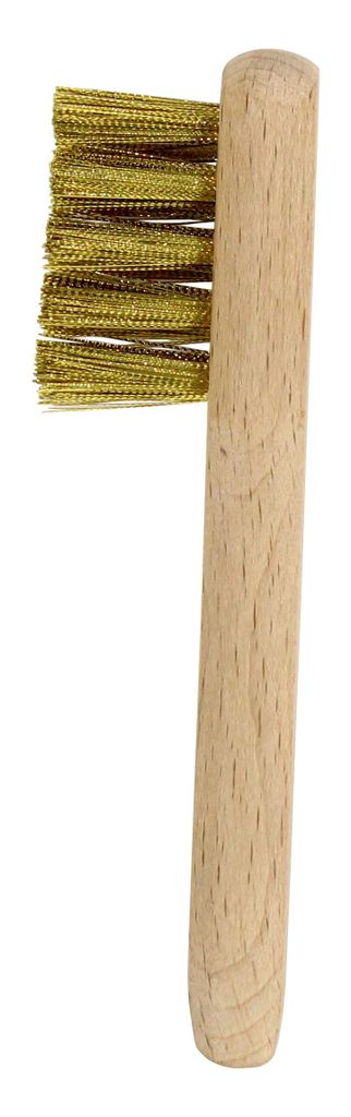 Messingbürste mit Griff, Reinigungsbürste für Räuchersiebe, Produktbild 