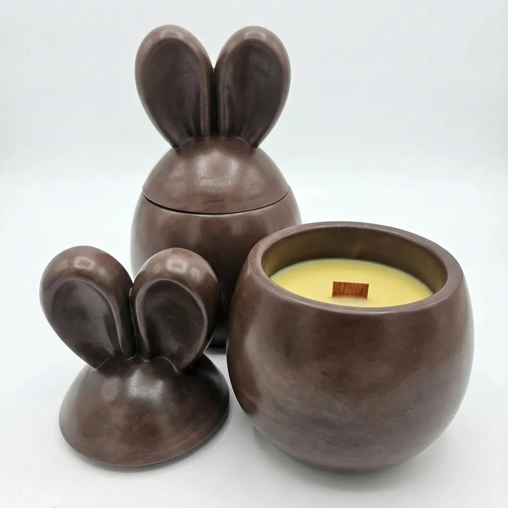 Bougie Design Citron Vert Mangue Écologique Sweet Bunny Marron Chic