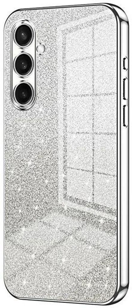 Glitzer Hülle für Samsung Galaxy S25 FE - Phonesta Crystal Sparkle Silikon Back Cover - Silber