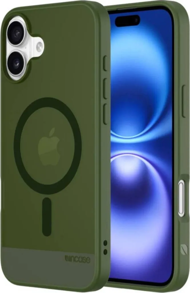 Custodia Magnetica Morbida Per IPhone 16 Plus Con Protezione Schermo - Compatibile MagSafe, Verde - 3