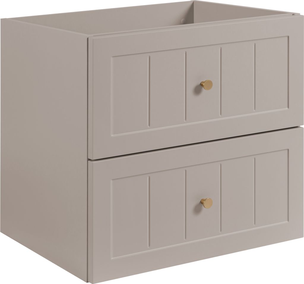 RODAN | Badschrank Beige - 60 cm - Hochwertige Materialien - MDF - Badmobel Holz - Schränke für das Badezimmer