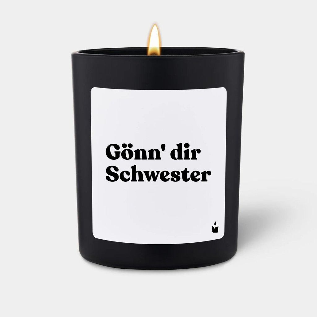 ChattyCandles Duftkerze Schwarz Woody Gönn' dir Schwester