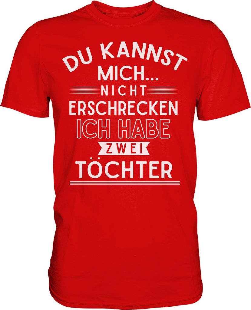 Vater von zwei Töchtern T-Shirt – Red / S Produktbild 