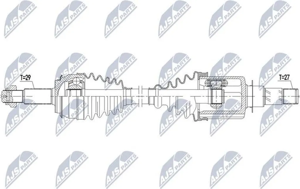 Cardan avant complet pour Kadjar - Arbre de transmission 391015656R