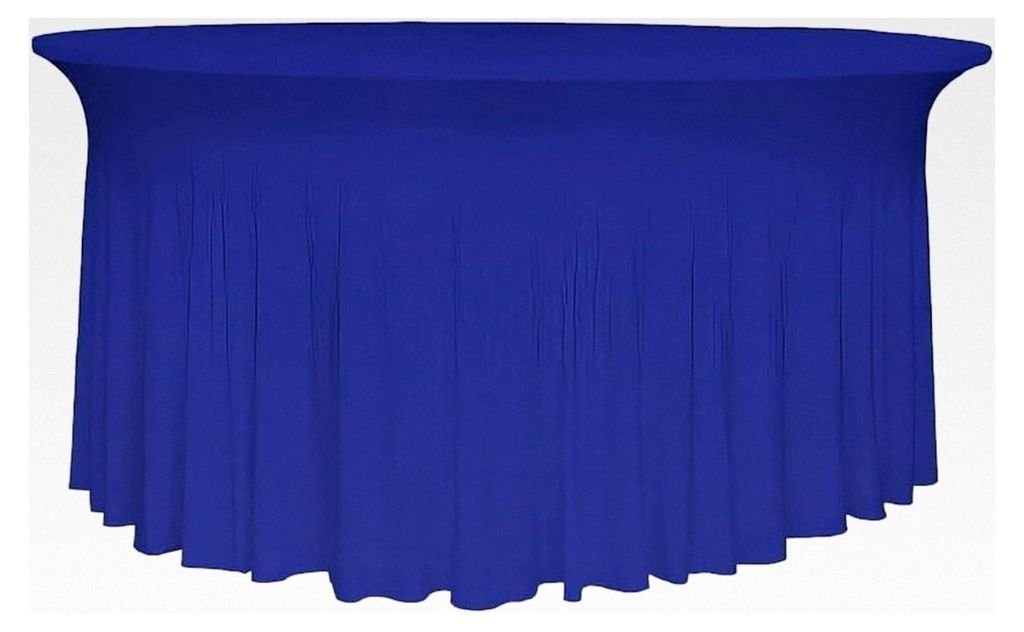Runde Tischhusse (Blau, 180 cm)