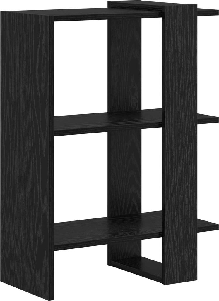 Bücherregal Schwarz Eichen-Optik 52 x 25 x 71,5 cm