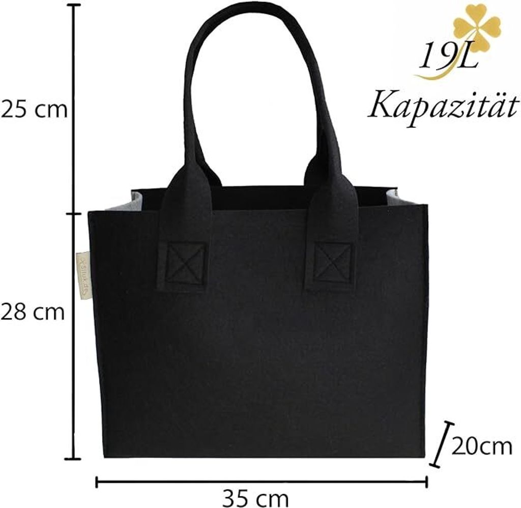 SILUK Filztasche Einkaufstasche Tasche Filz Shopper 35 x 20 Produktbild 4