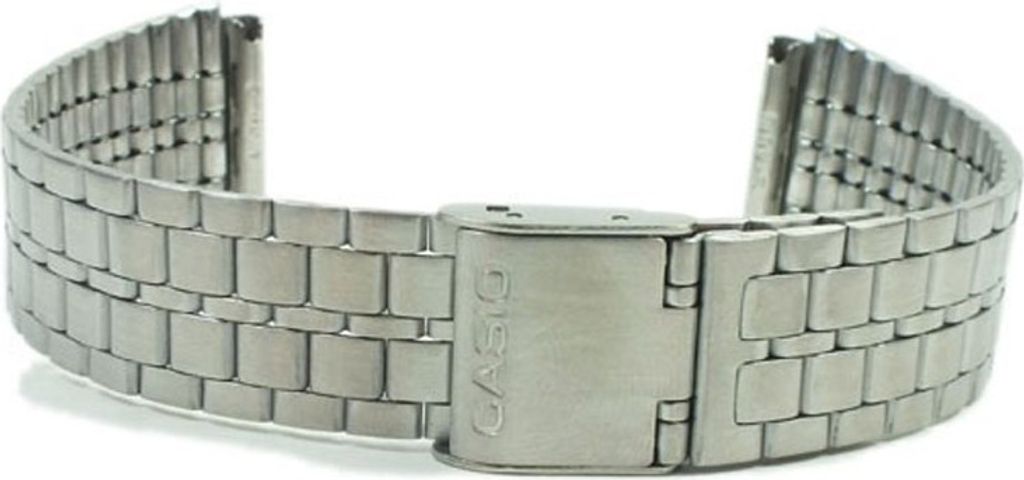 Casio Uhrenarmband 18mm Edelstahl silbern A158 A155 AQ-231