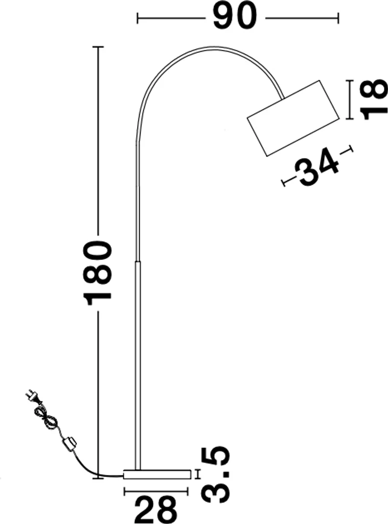 Lampadaire SAMA Nova Luce - Lampe de Sol Moderne pour Éclairage Salon - 9
