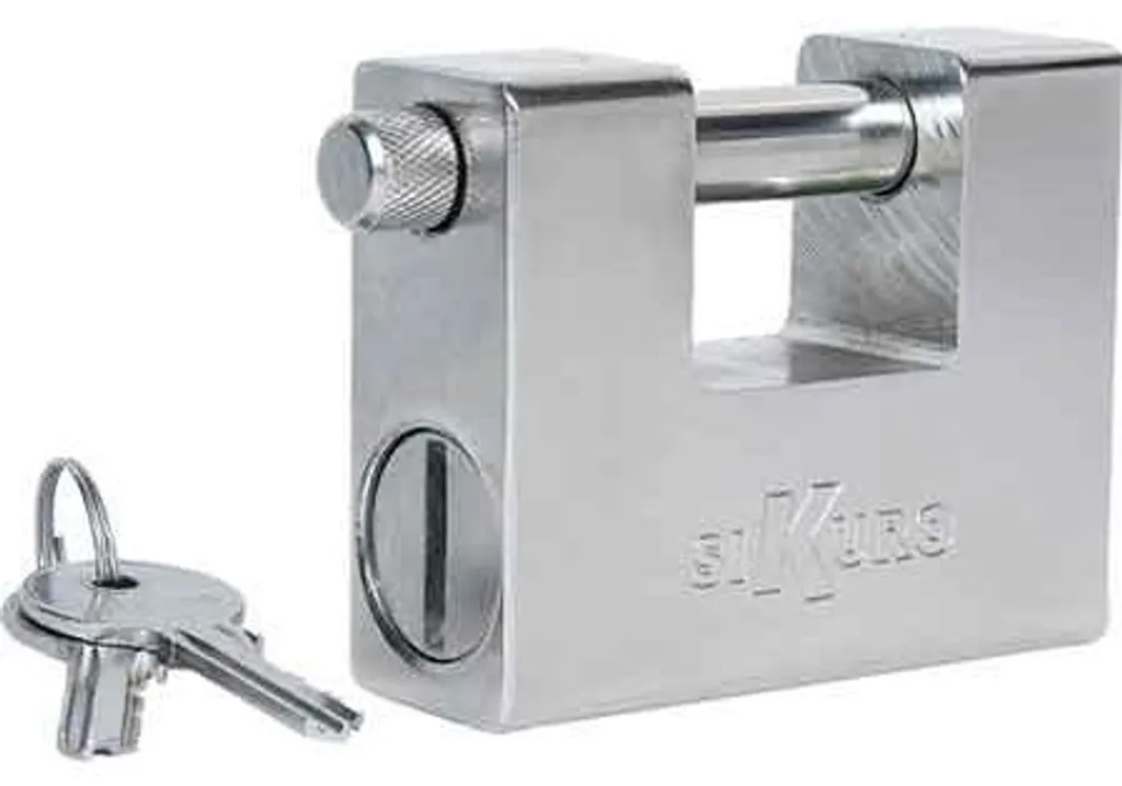 Cadenas de sécurité blindé SIKURO 91 mm robuste pour rideau métallique