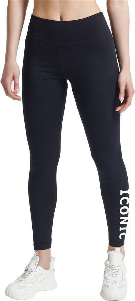 ATHL DPT. Damen modische Leggins aus Baumwolle mit angesagtem Print, Leggins Baumwolle Schwarz, Gr. M