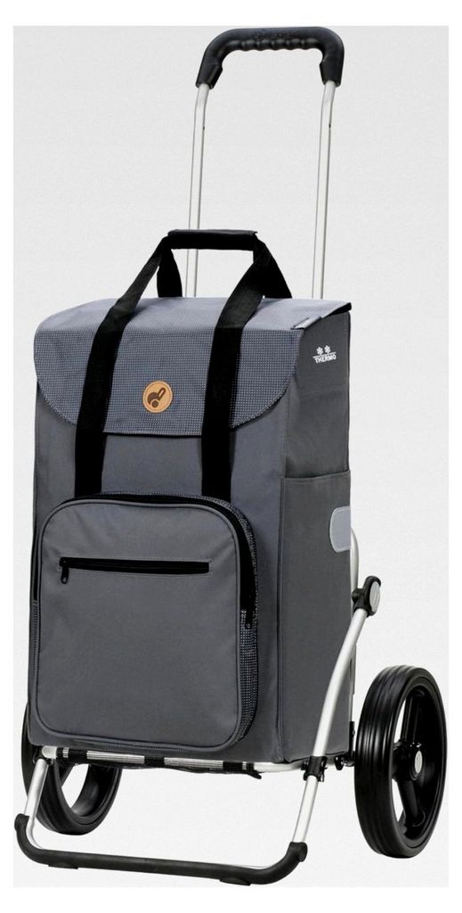 Einkaufstrolley - klappbar - 45 Liter - mit Kühlfach - Aufhängung für Einkaufswagen - belastbar bis 50 kg - Aluminium - Trolley - 3-Speichen-Rad...