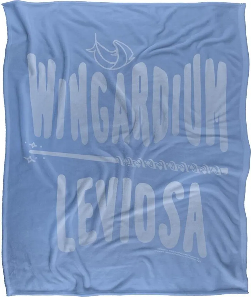 Couverture Harry Potter Colorée Wingardium Leviosa en Taille Unique Douce