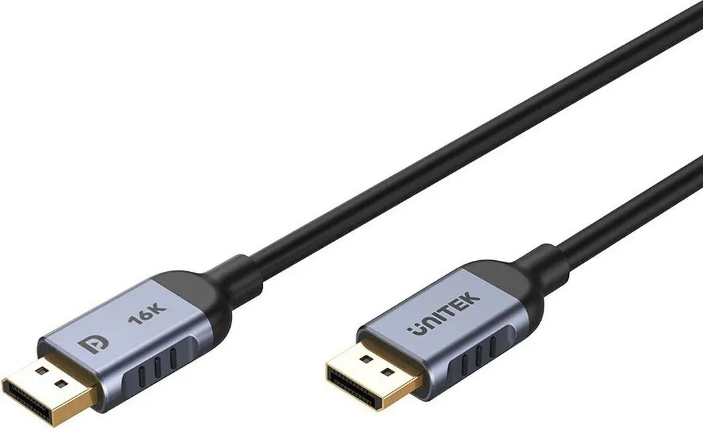 Câble DisplayPort 3m Unitek C1626GY01-3M Haute Résolution en Aluminium Gris