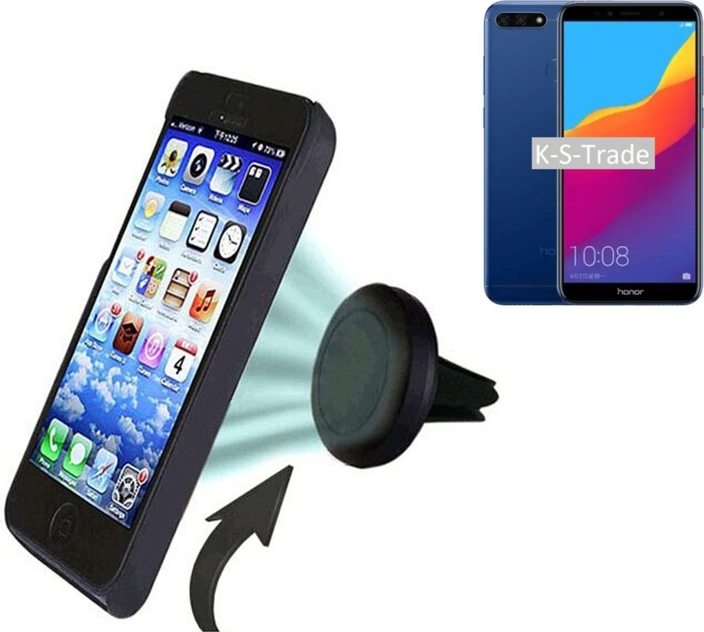 K-S-Trade Kompatibel mit Huawei Honor 7A Auto Handy Halterung KFZ Halter Lüftungsgitterhalterung Air Vent mount Smartphone Halter