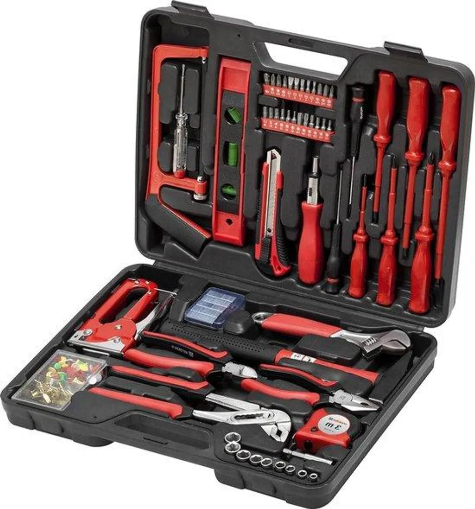 Mallette de bricolage avec jeu d'outils de 60 pièces pour la maison