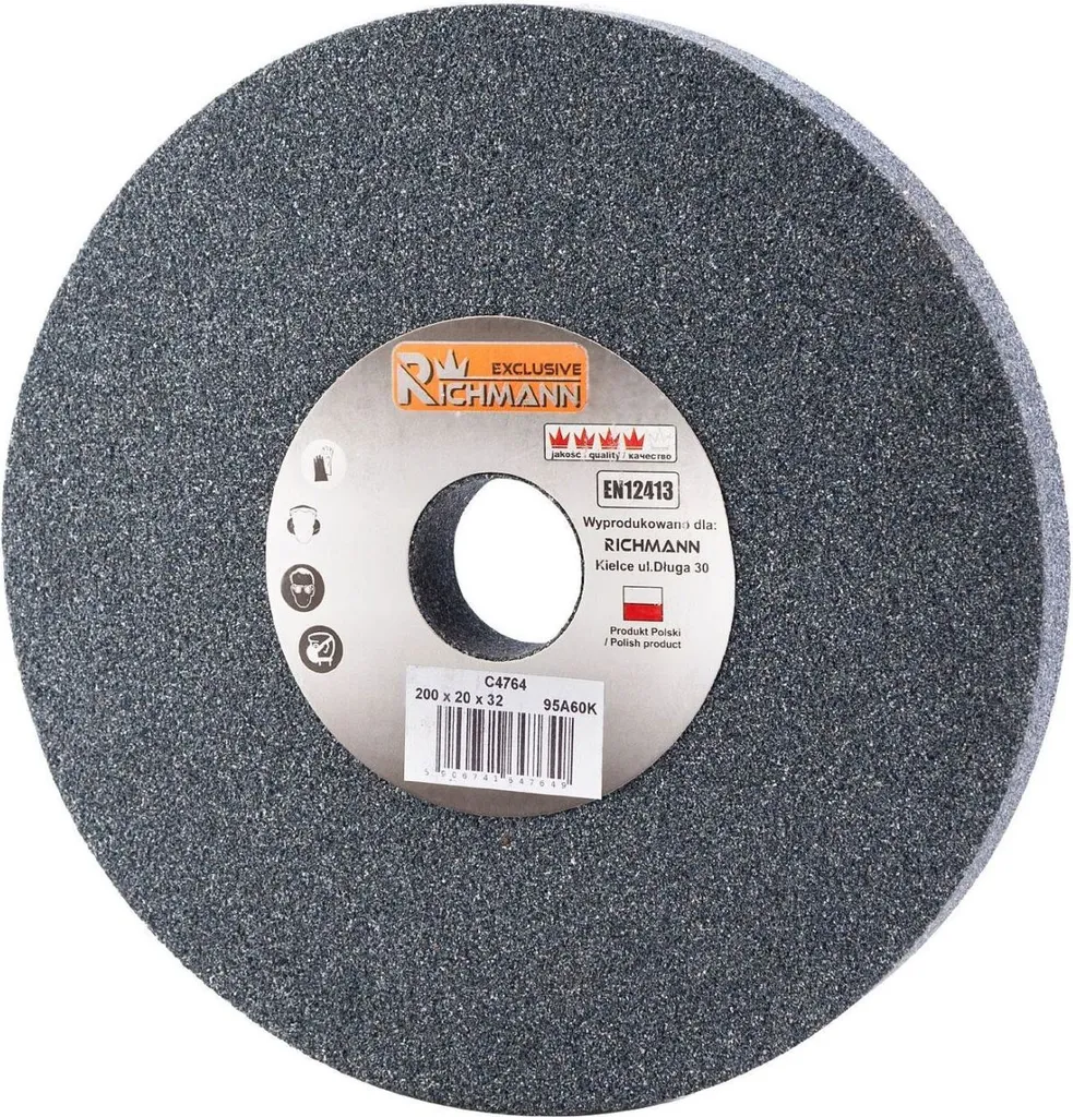 Meule pour Affûtage d'Outils et Travaux de Précision 200x20x32mm Grise