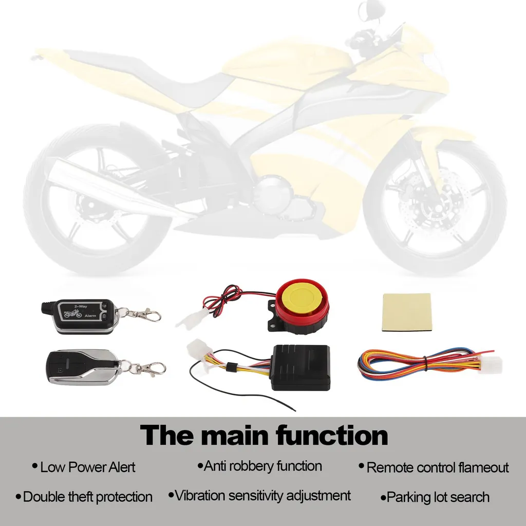 Alarme Moto Vibration et Son avec Écran LCD bidirectionnel Noir V2 - 4