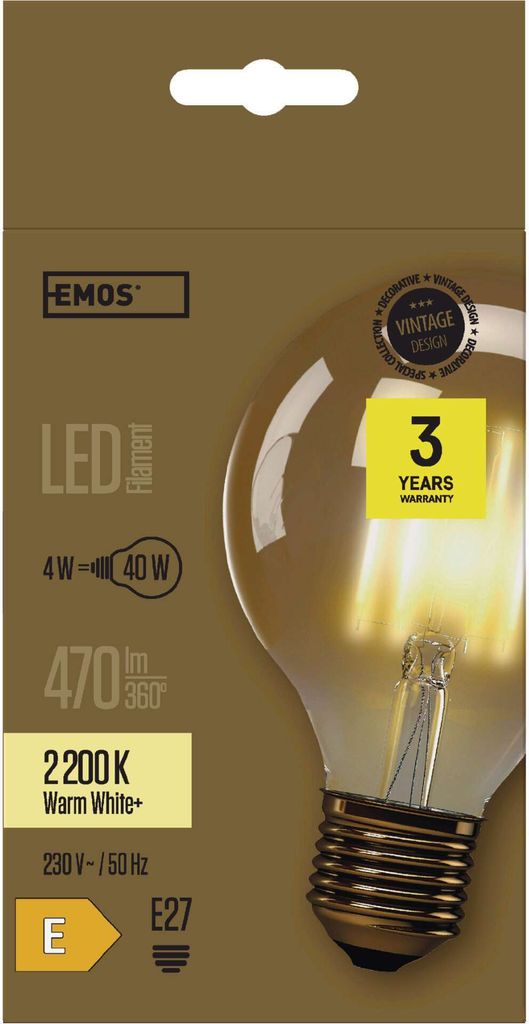 LED žiarovka 4W 380lm E27 teplá biela+ žiarovka Obrázok produktu 13