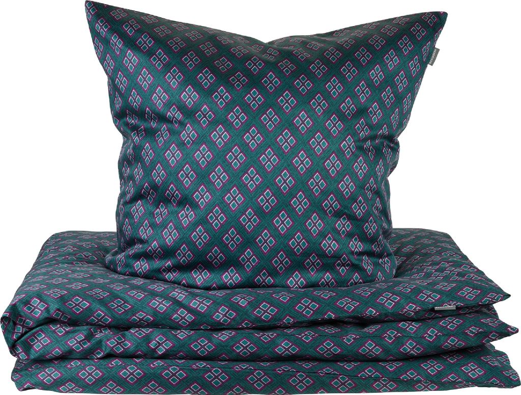 Schiesser Bettwäscheset Yosa | Baumwoll-Satin | 100% Baumwolle aus nachhaltiger Produktion | 135x200cm + 80x80cm | Lila-Malve