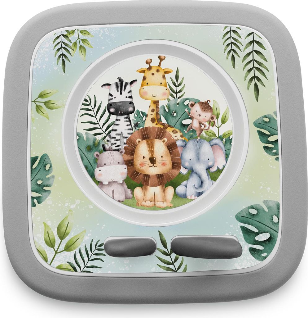 Schutzfolie kompatibel mit Toniebox 2 passgenaue Folie mit Motiv Zubehör selbstklebendes Schutzcover Kratzschutz für Musikbox Y015-54 Dschungel