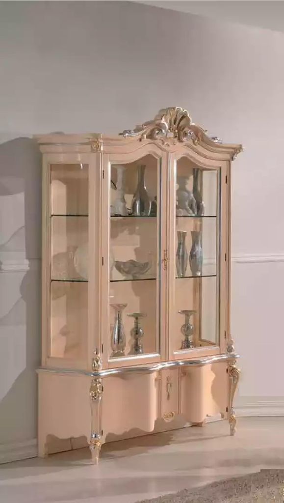 Luxus Holzschrank Design Sideboard Schränke beige Produktbild 