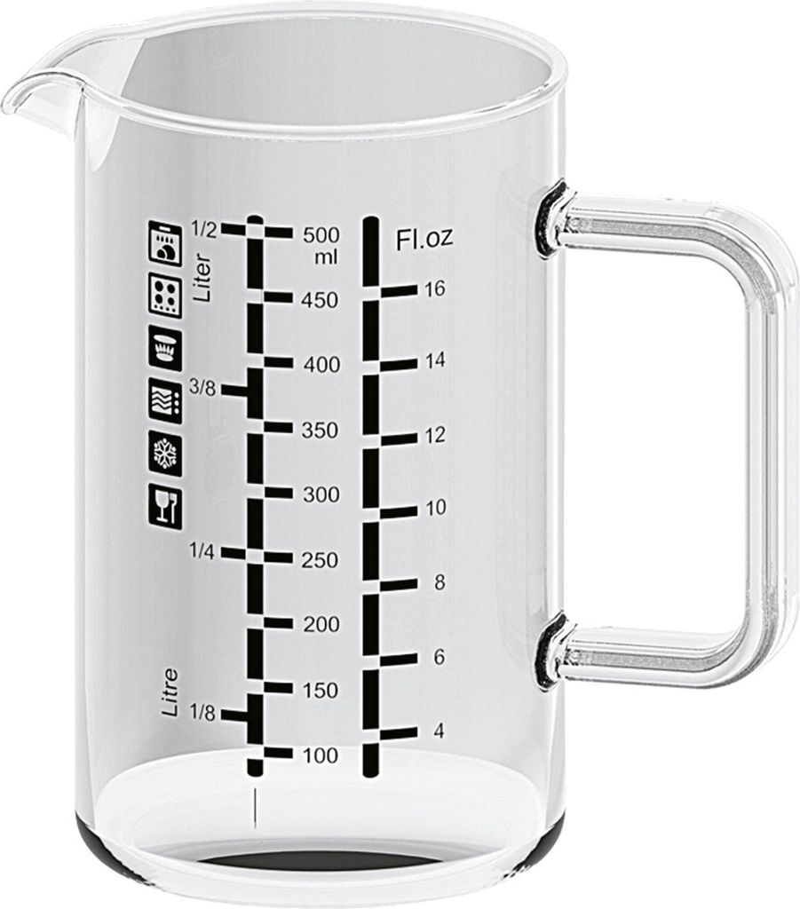 SIMAX Messbecher mit Henkel 0,5ltr. 138545 8593419327704 Immagine del prodotto 