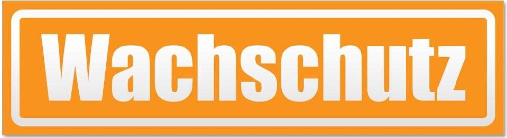 Kiwistar - Autoaufkleber - Orange - 45 x 12 cm - Wachschutz invertiert - Hinweis Aufkleber Sticker für Auto, Kfz, Fahrrad, PKW, LKW