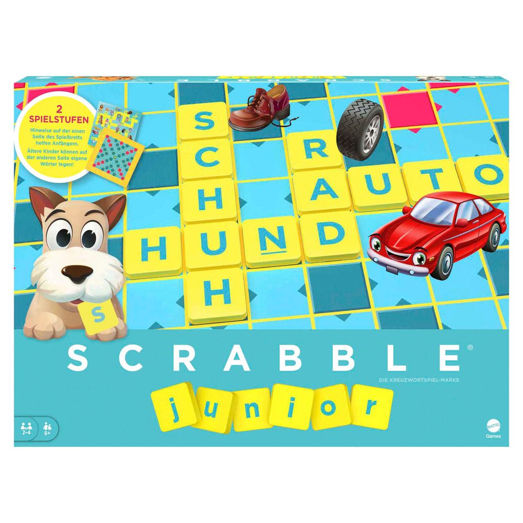 Mattel Games Scrabble Junior, Kinderspiel,