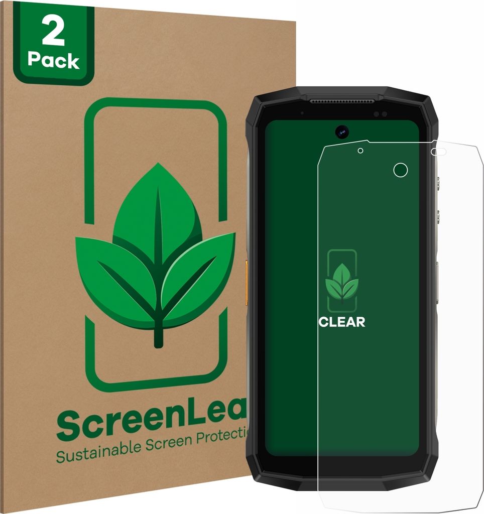2x ScreenLeaf Schutzfolie für Ulefone Armor Mini 20 Pro nachhaltiger Displayschutz Display Schutz Folie Klar Transparent